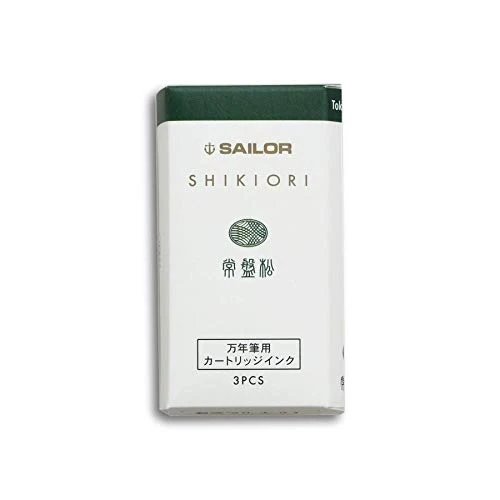 Sailor Fountain Pen Shikiori Ink Cartridge Tokiwa Matsu 3 Pieces