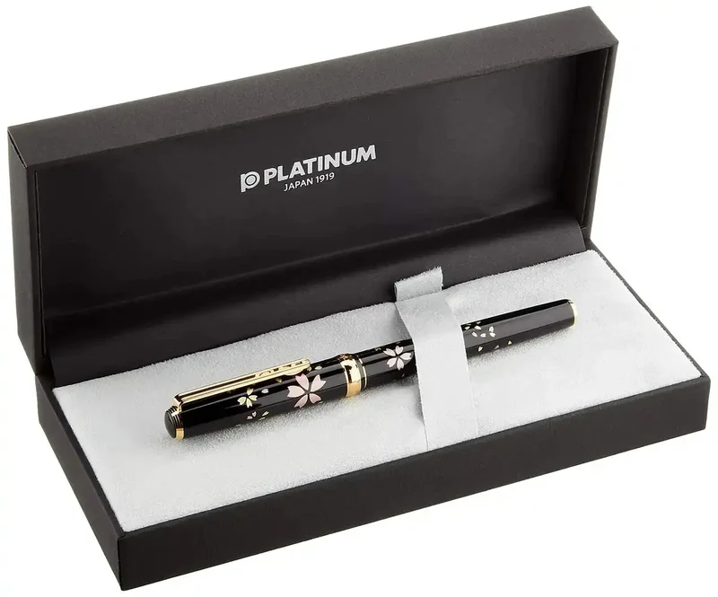 Platinum Fountain Pen Bisaku Modern Makie with Cherry Blossom Design Fine Point Fubuki