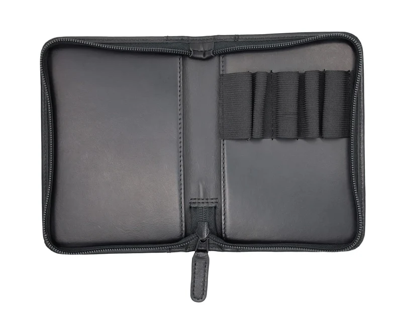 Sailor Fountain Pen Collection Case Genuine Leather Holds 5 Pens Black