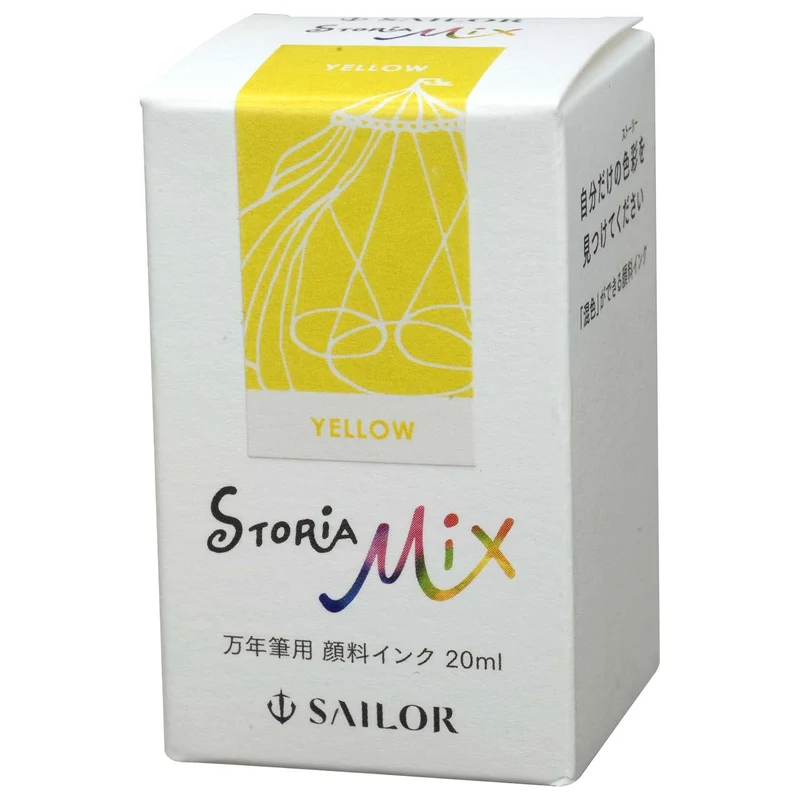 Sailor Fountain Pen with 20ml Yellow Storia Mix Pigment Ink 13-1503-270