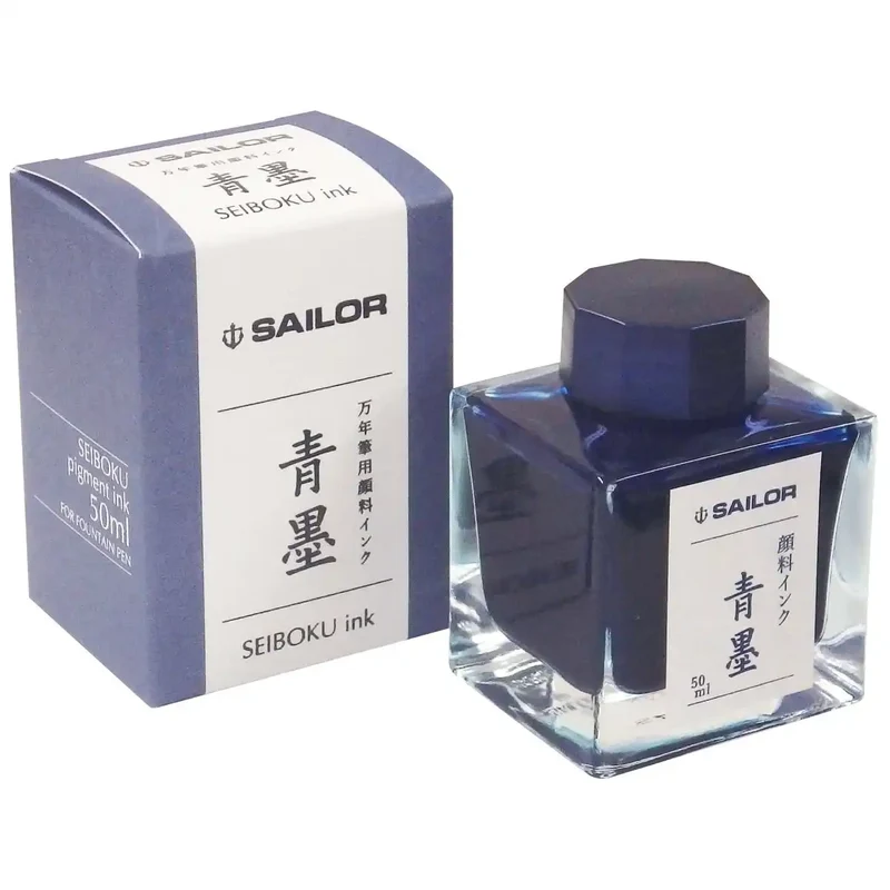 Sailor Fountain Pen Blue Sumi Pigment Ink Bottle 50ml - Model 13-2002-242
