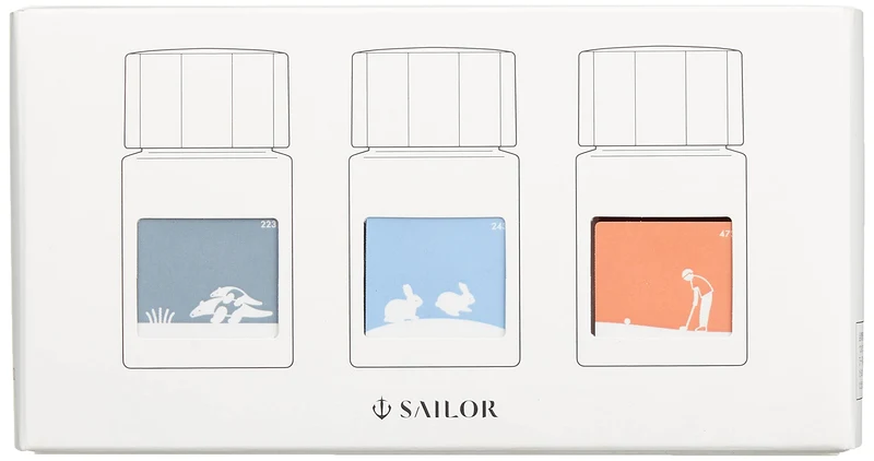 Sailor Fountain Pen Harappa Tenbaisuri 3 Color Set Bottle Ink 10mm - 13-2400-002