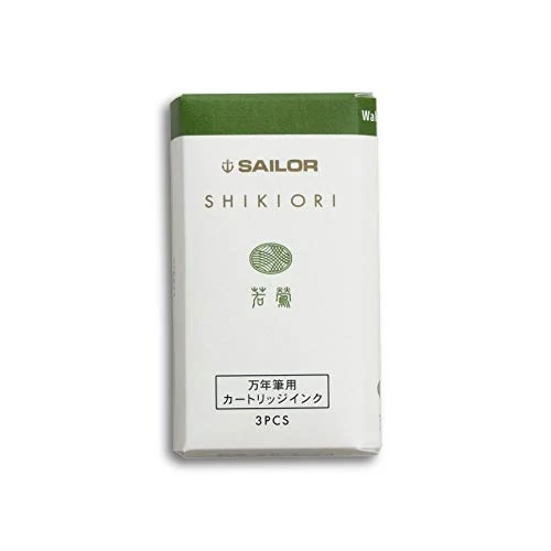Sailor Fountain Pen Shikiori Cartridge Ink Wakaguisu Pack of 3