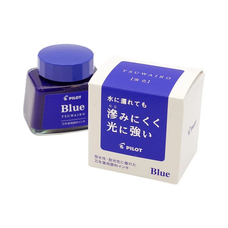 Pilot 30ml Tsuwairo Blue Bottle Ink for Strong Color Fountain Pen Pigment Ink-30Tw