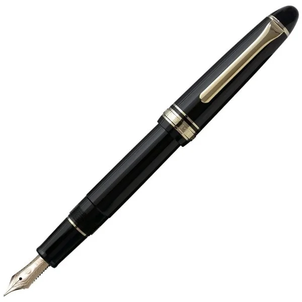 Sailor Fountain Pen Profit Casual Black with Gold Trim Medium Fine 11-0570-320