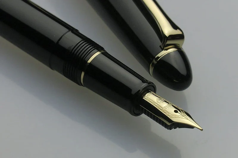 Sailor Fountain Pen Profit Casual Black with Gold Trim Medium Fine 11-0570-320