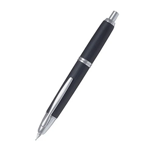 Pilot Capless Extra Fine Point EF Black Fountain Pen with Wooden Shaft