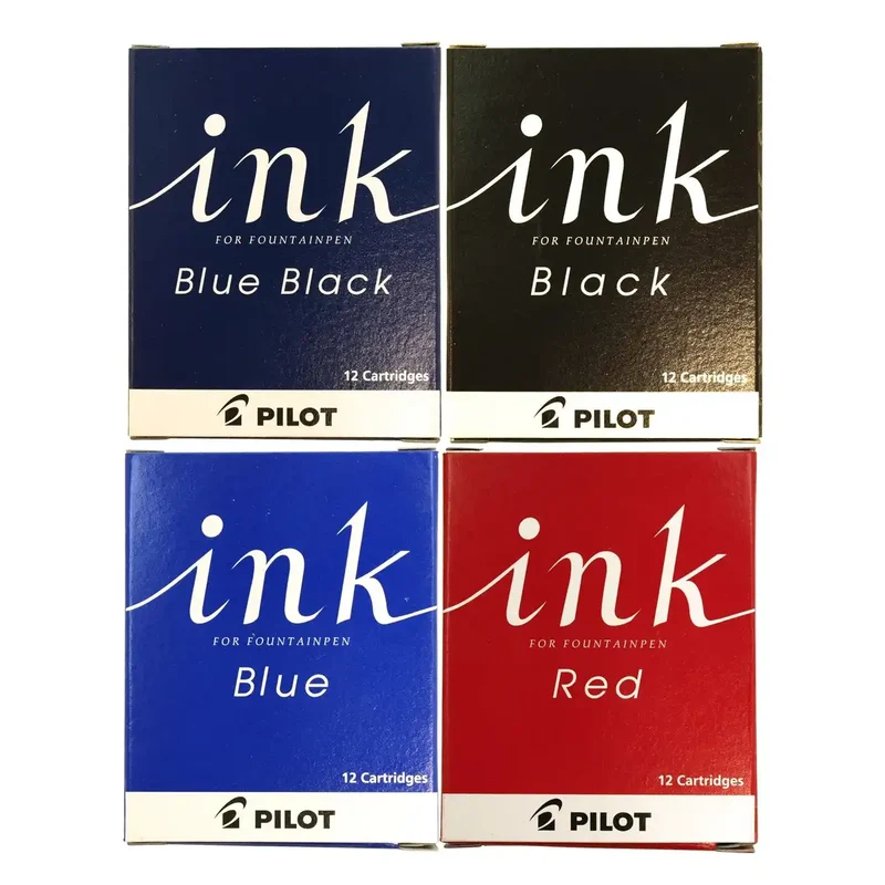 Pilot 12-Pack Blue Fountain Pen Cartridge Ink IRF12SL - Authentic Pilot Refills