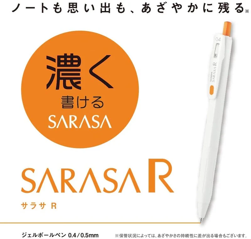 Zebra Sarasa R 0.4Mm Gel Ballpoint Pen 5 Color Set Japan Jjs29-R1-5C-B