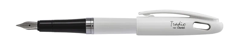 Pentel Tradio Fountain Pen White Barrel Blue Ink Japan Gift Box 1 Pack