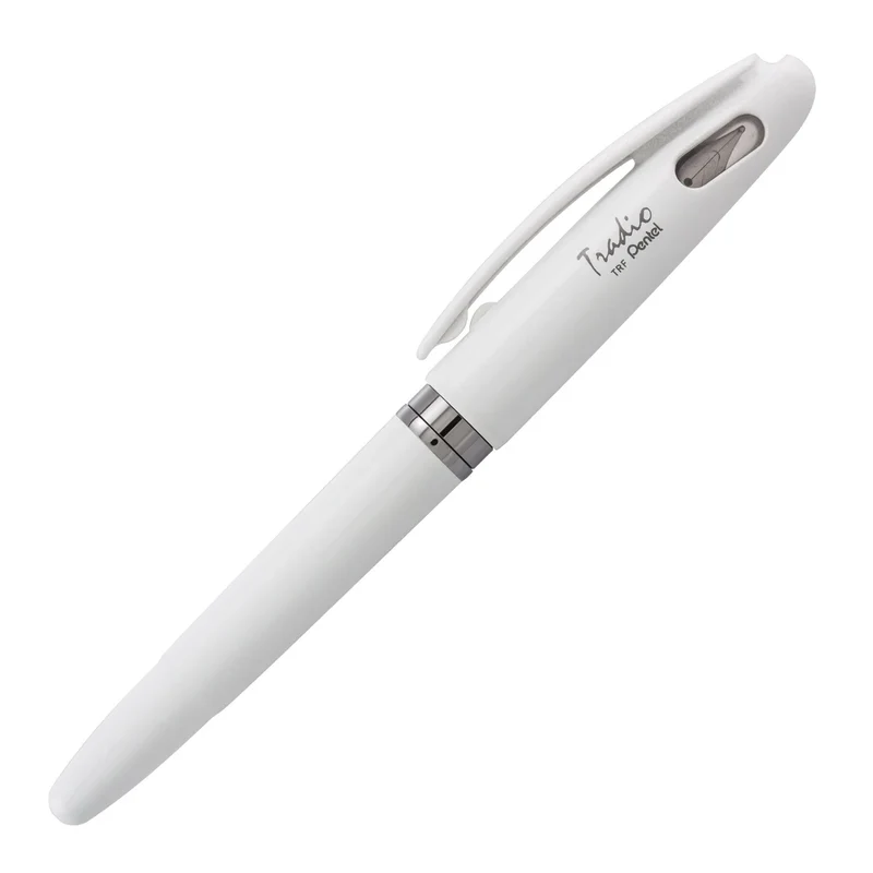 Pentel Tradio Fountain Pen White Barrel Blue Ink Japan Gift Box 1 Pack