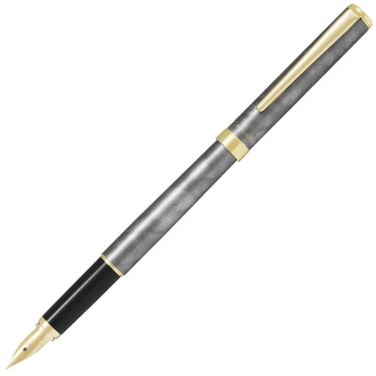 Pilot Fountain Pen Cavalier Black & Gray Fcan-5Sr-Bgym Japan (Medium Point)