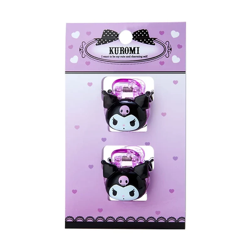Sanrio Kuromi Clear Mini Hair Clip Set Japan 703788