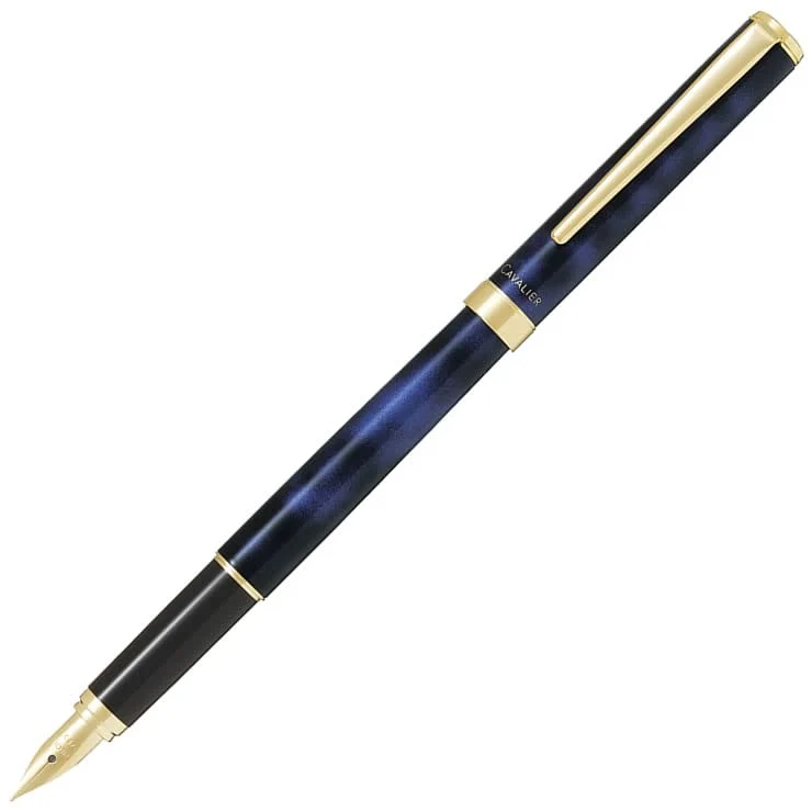 Pilot Fountain Pen Cavalier Japan (Medium Pt) Black & Blue Fcan-5Sr-Blm