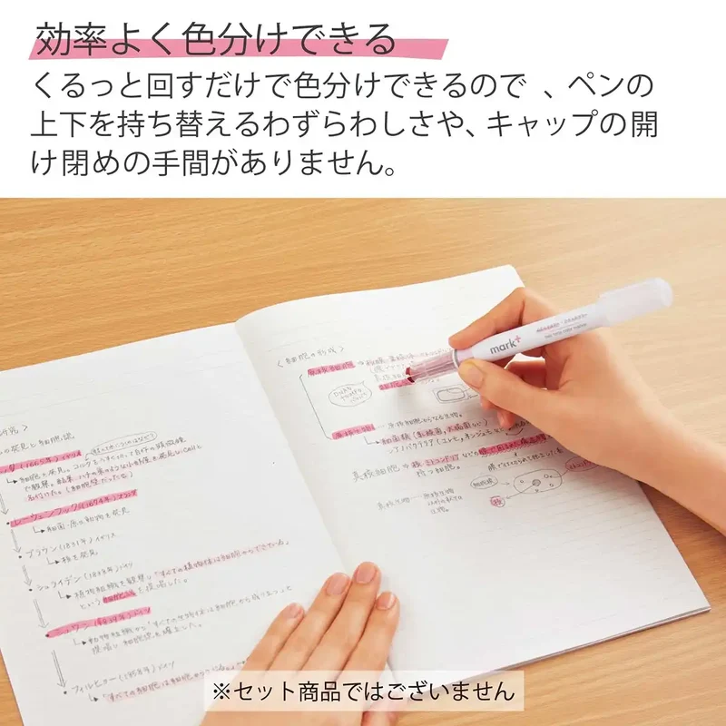 Kokuyo Highlighter Pen 2 In 1 Marktus Set Of 3 Morandi Color Pm-Mt100-3S-L3 -