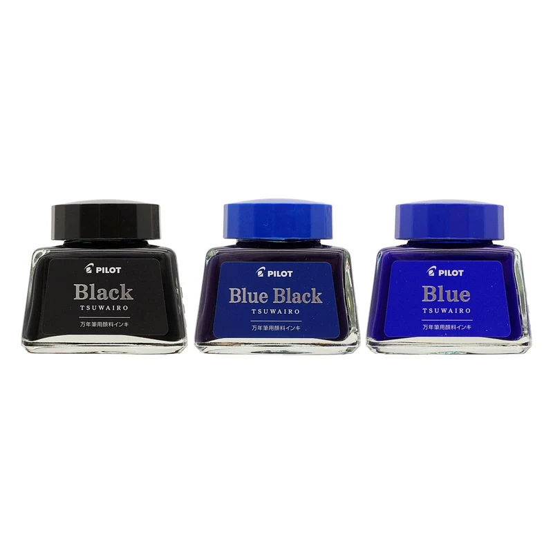 Pilot 30ml Black Bottle Ink for Fountain Pen Tsuwairo Strong Color Pigment Ink-30TW