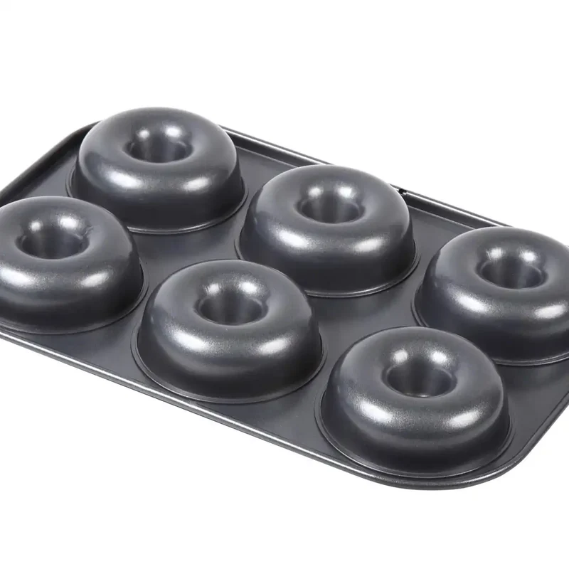 Soratobu Frying Pan Japan Silicone Treated 6P Steel Non-Stick Baked Donut Mold