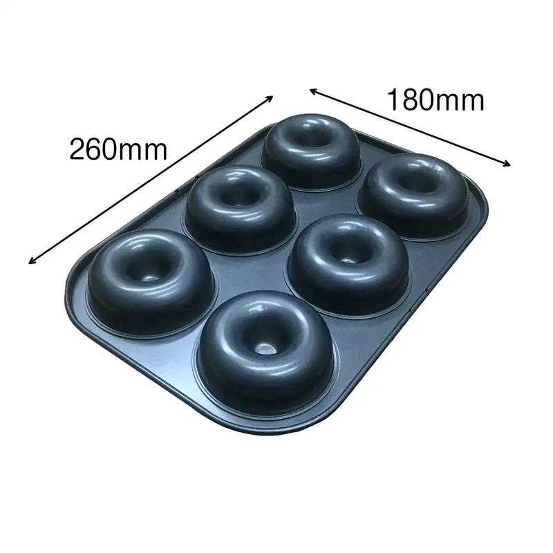 Soratobu Frying Pan Japan Silicone Treated 6P Steel Non-Stick Baked Donut Mold