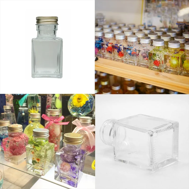 Yokohama Herbarium 2Nd Store Herbarium Bottle Square 50Ml Set Of 10 W/ Caps & How-To Guide - Japan