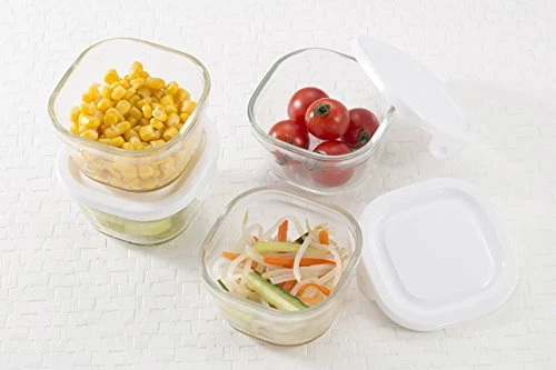 Iwaki Heat Resistant Glass Pack & Range Petite White 220Ml Set Of 4 Japan Skc3200-W4