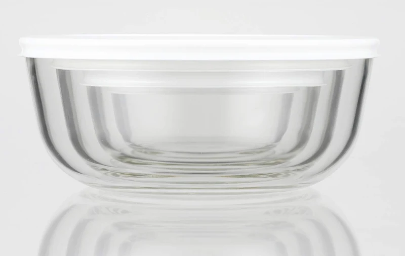 Iwaki Kbc4140-W1 Japan Heat Resistant Glass Rice Bowl Set 400Ml X 4 - White