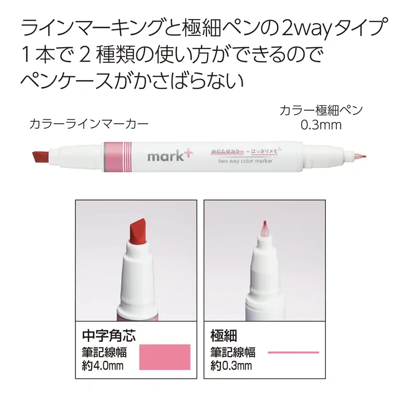 Kokuyo Japan Highlighter Pen 2 Colors Set Of 5 - Marktus Pm-Mt200-5S
