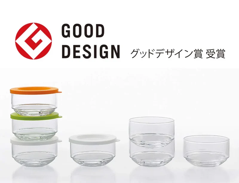 Toyo Sasaki Glass Storage Container Set Of 3 Olive Green B-31301-Og-Jan