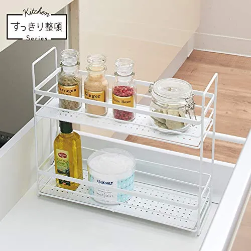 Tenma Spice Rack White 10X31X27Cm 2 Tiers | Japan